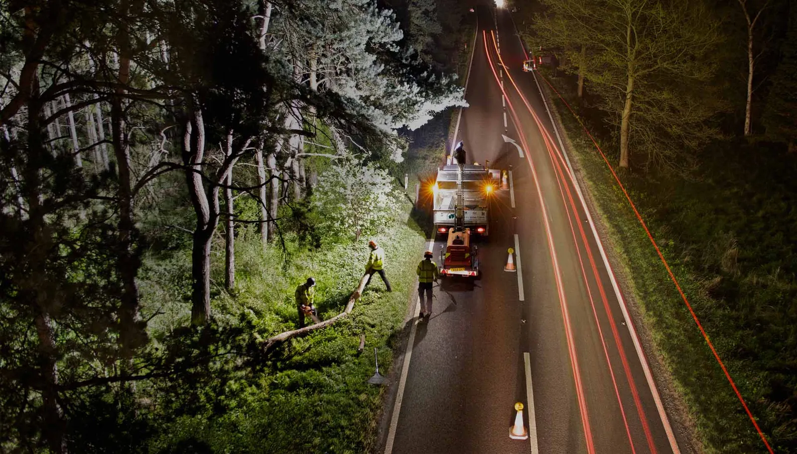Road closures, two-way traffic lights, footpath closures and pedestrian walkways.